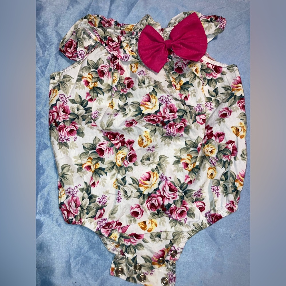 Floral pink and cream jumpsuit